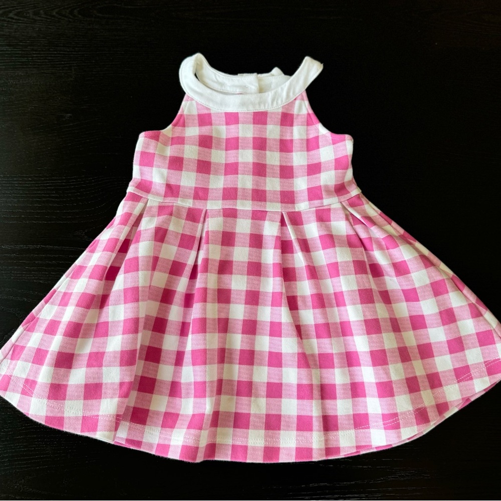 Janie and Jack Pink and White Checkered Dress